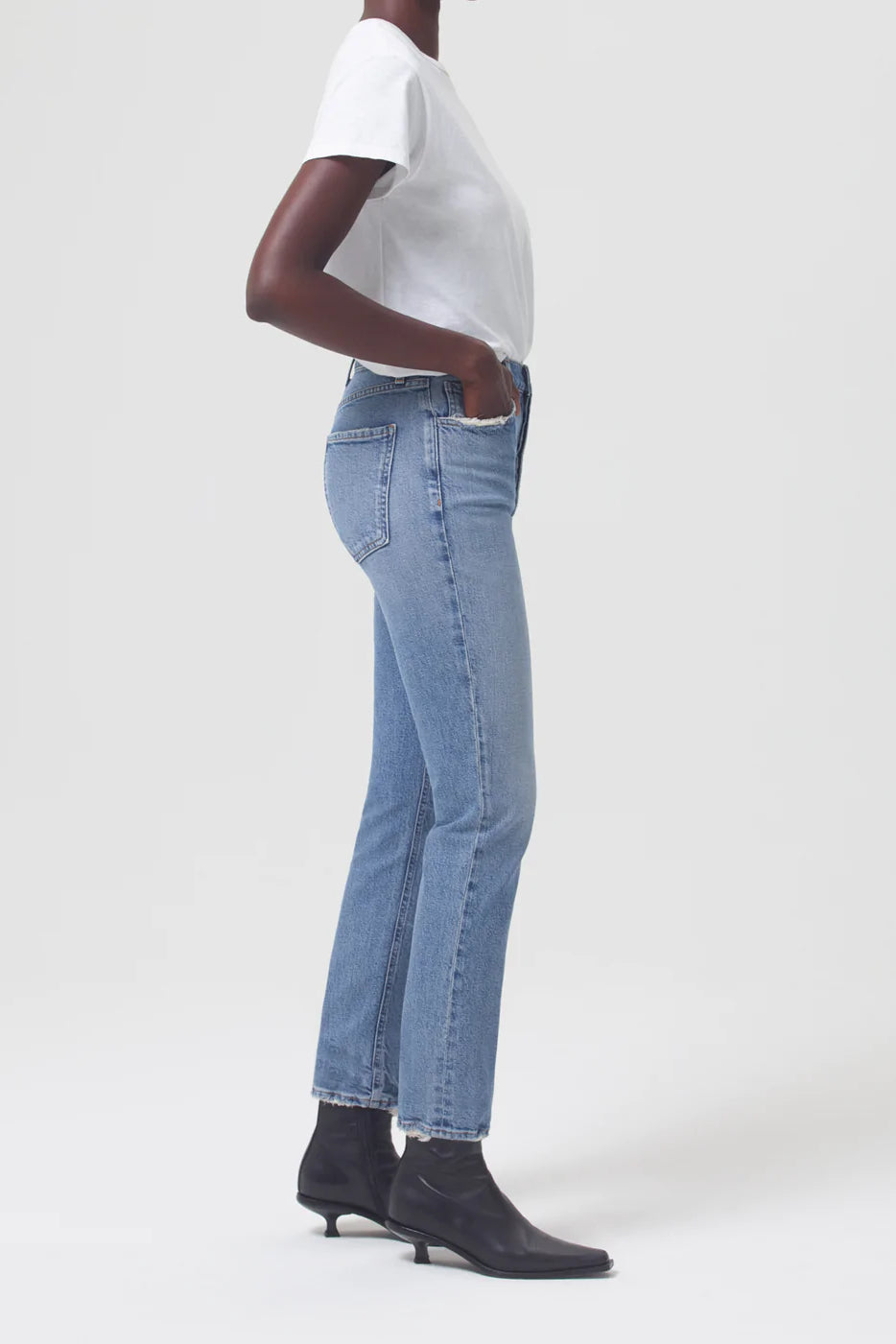 Slate Long High Rise Straight