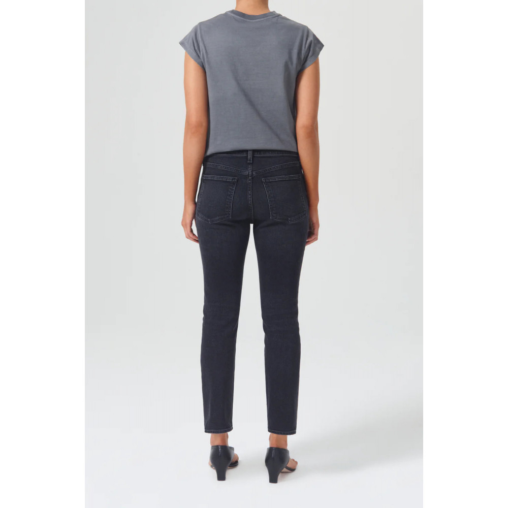 Rubis Glow Mid Rise Slim Crop