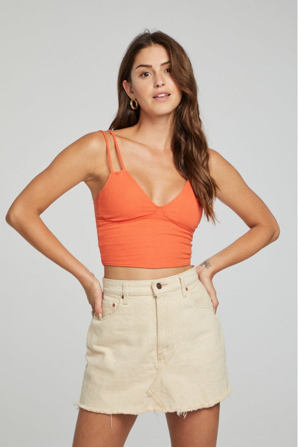 Enchant Tone Crop Rib Tank