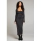 Zen Licorice Midi Dress