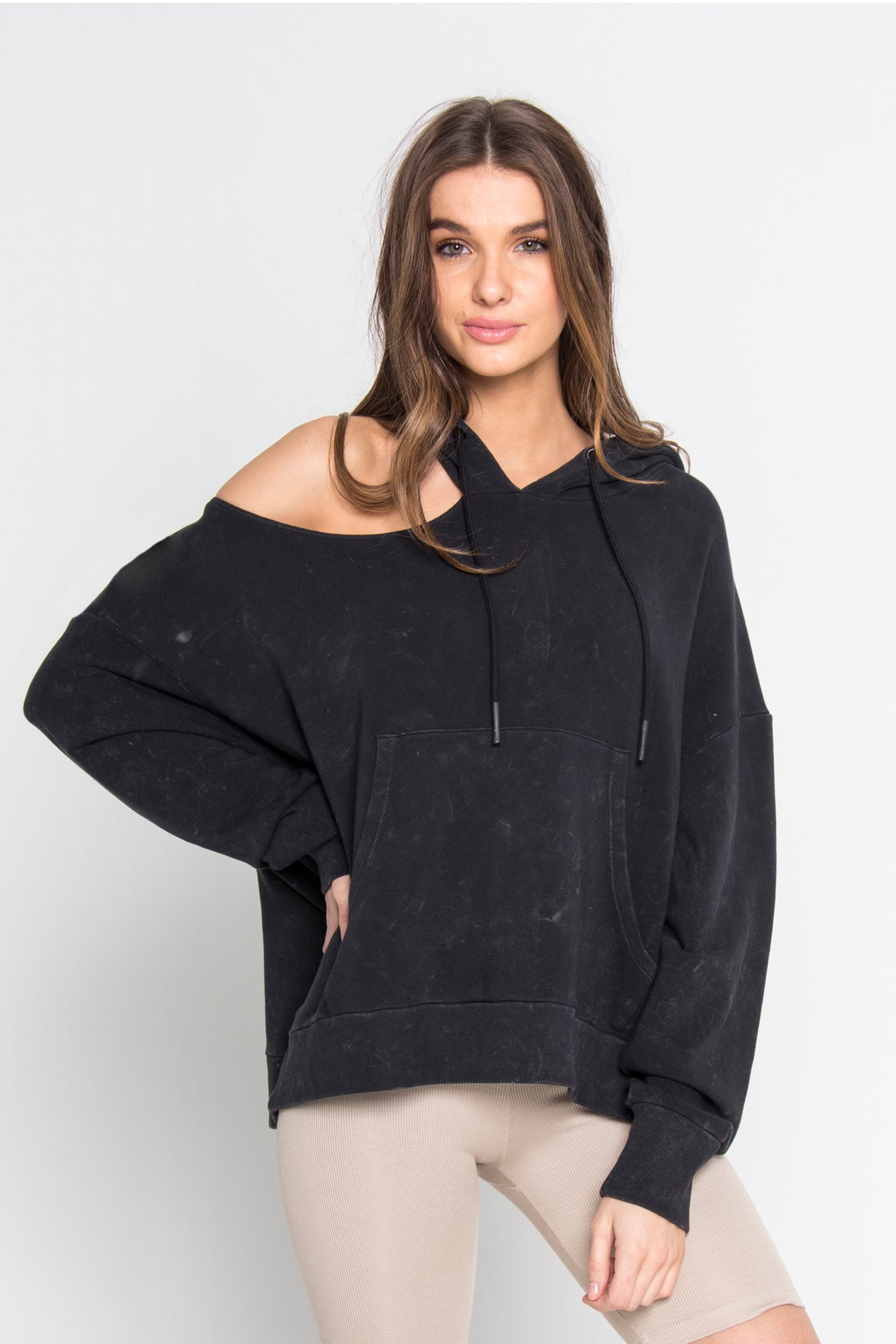 Urban Cut Shoulder Hoodie