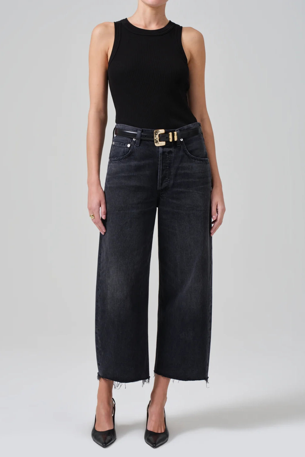 Flair Grâce Raw Hem Crop Jean