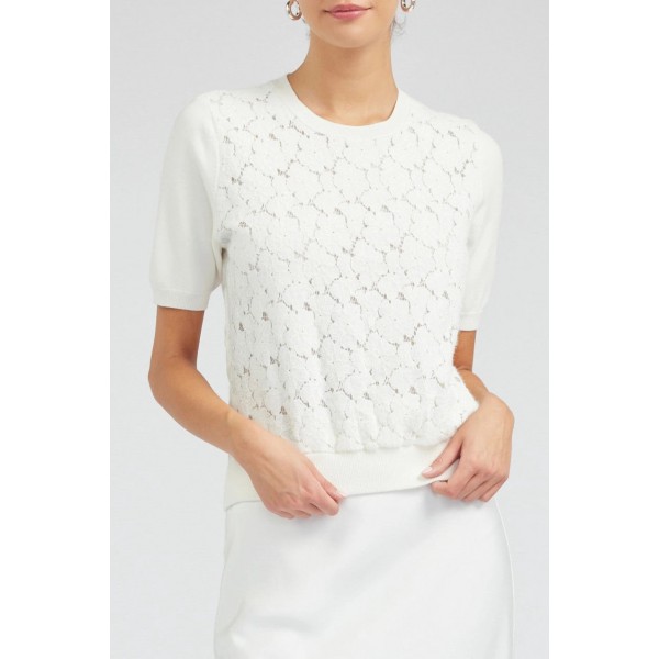 Sogno Stella Crochet Detail Top