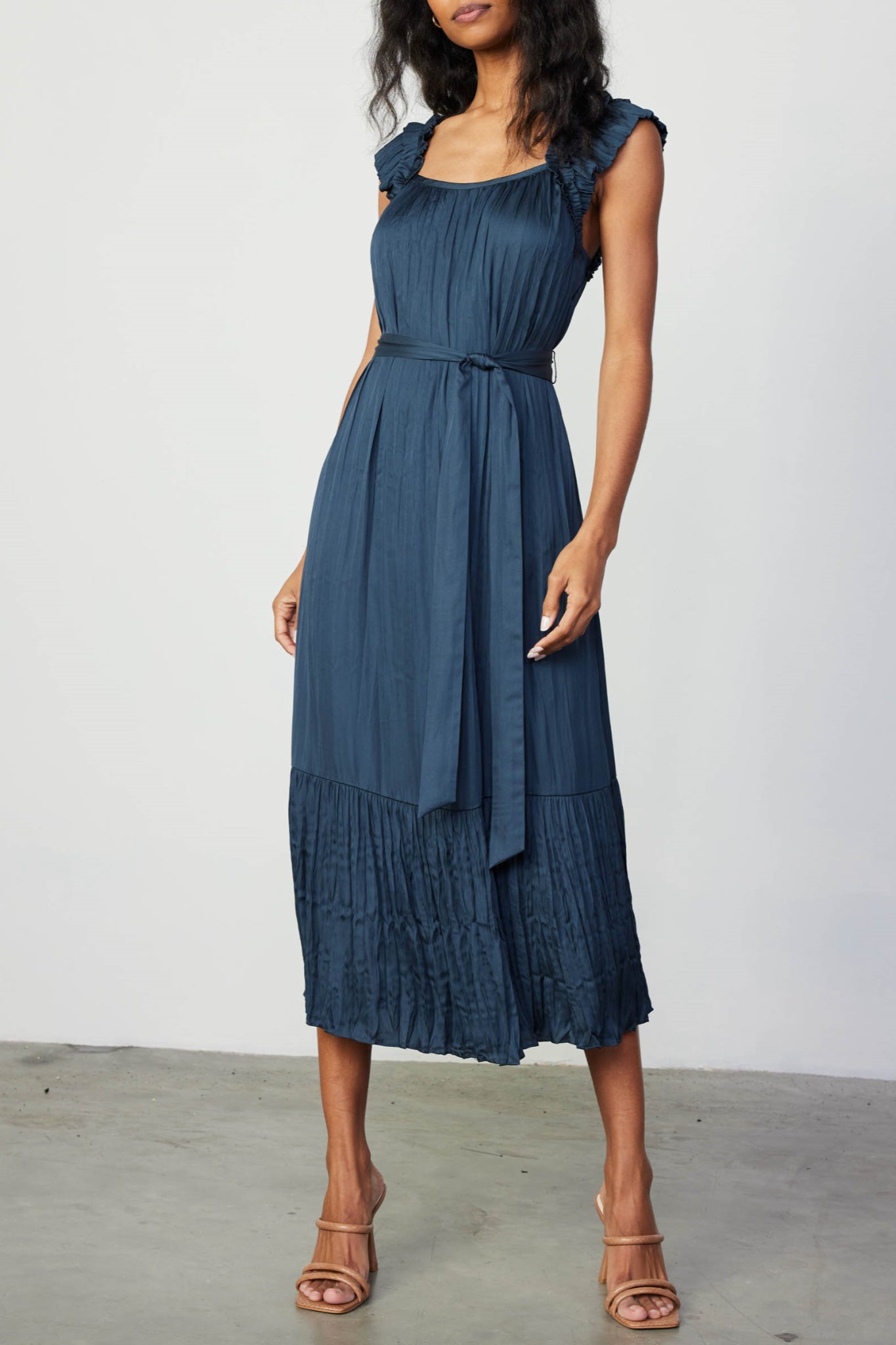 Moda Stile Shoulder Midi Dress