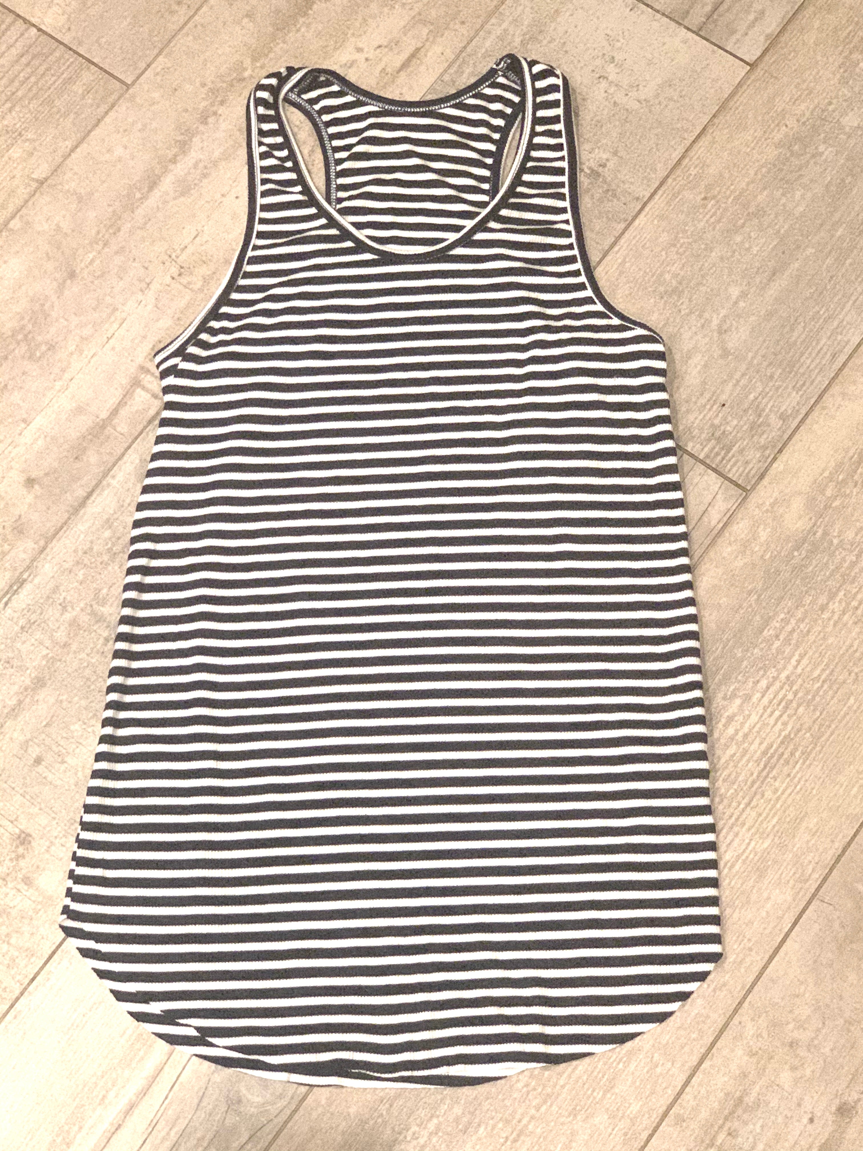 Core Racer Back Stripe Rib Tank