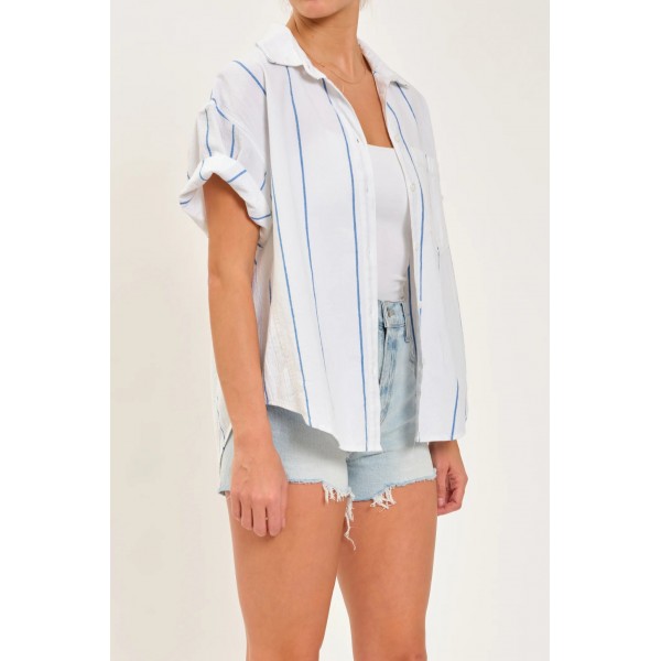 Onda Boyfriend Stripe Shirt