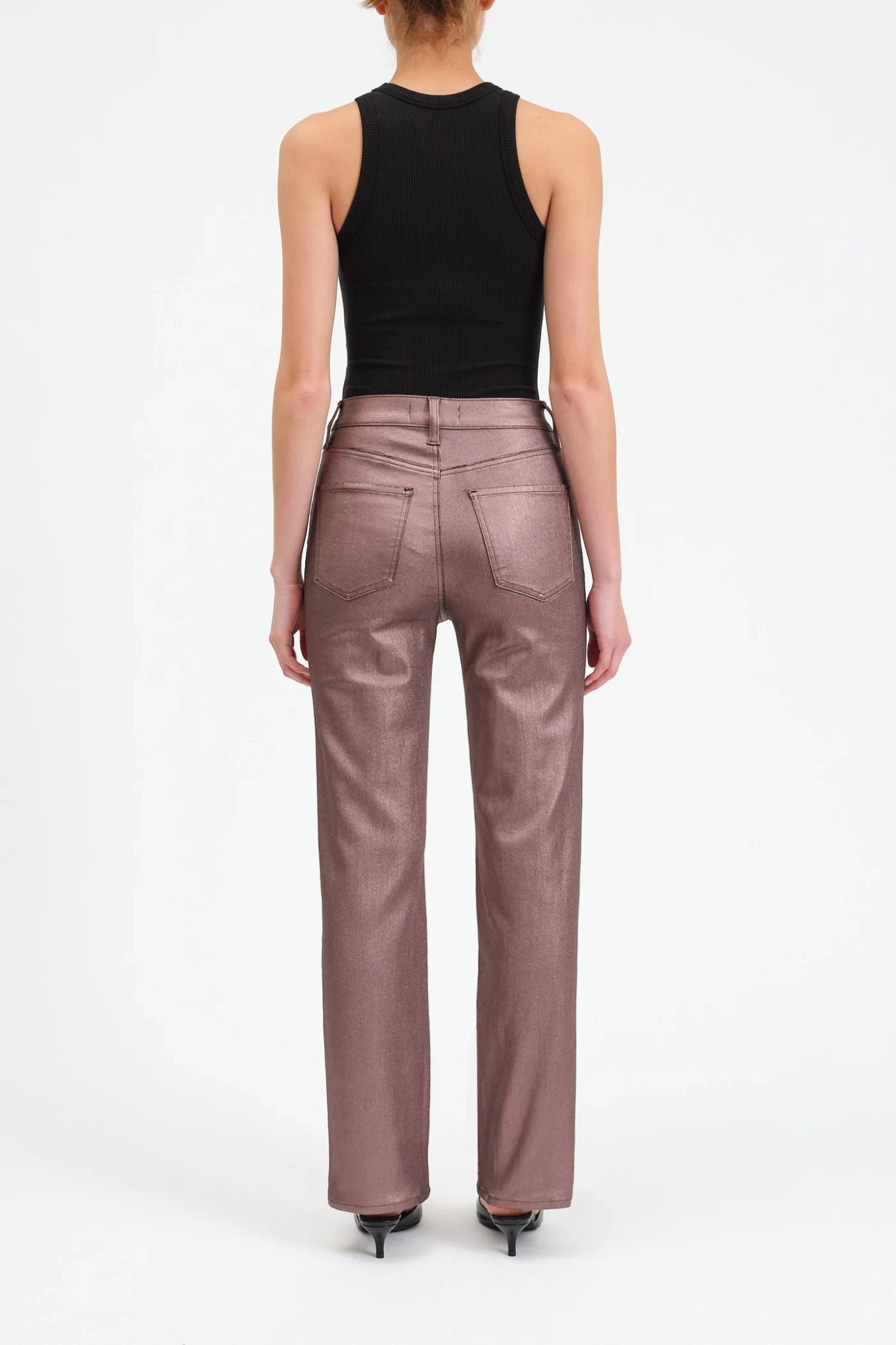 Moda Stile High Rise Vintage Straight in Coated Penny