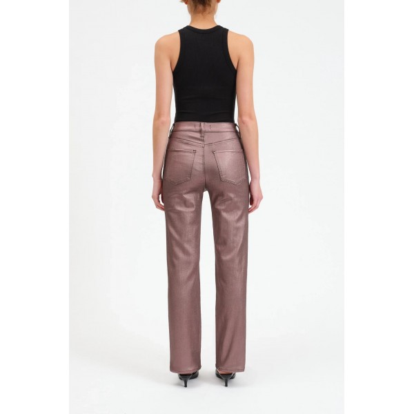 Moda Stile High Rise Vintage Straight in Coated Penny