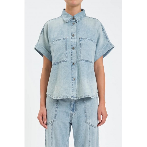 Azure Dream Soft Dnm Top