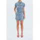 Shift Twist Denim Dress