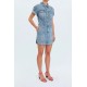 Shift Twist Denim Dress