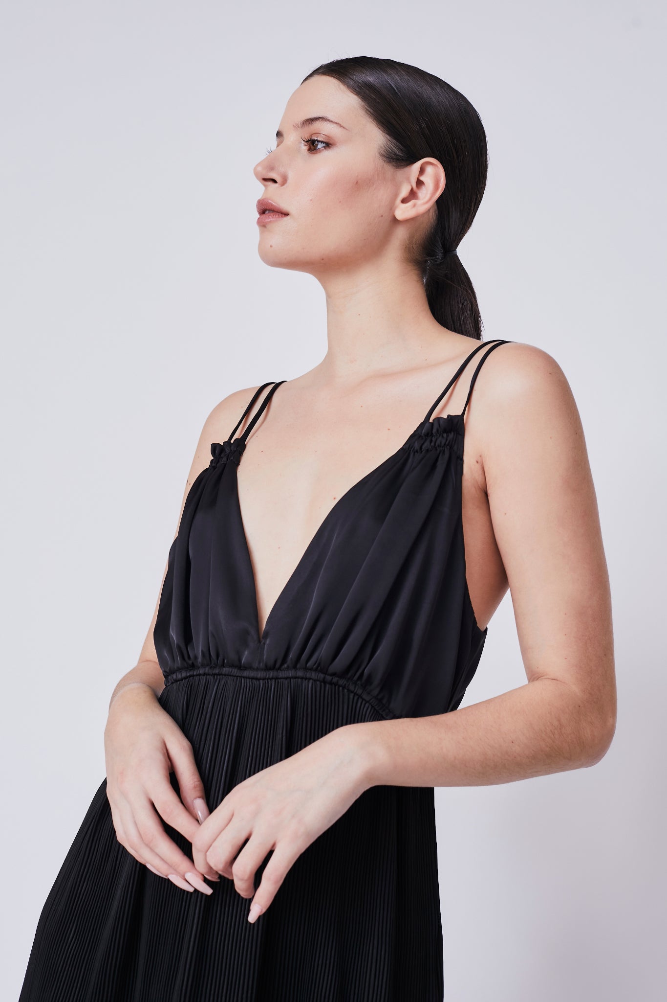 Elite Pleat Maxi Dress