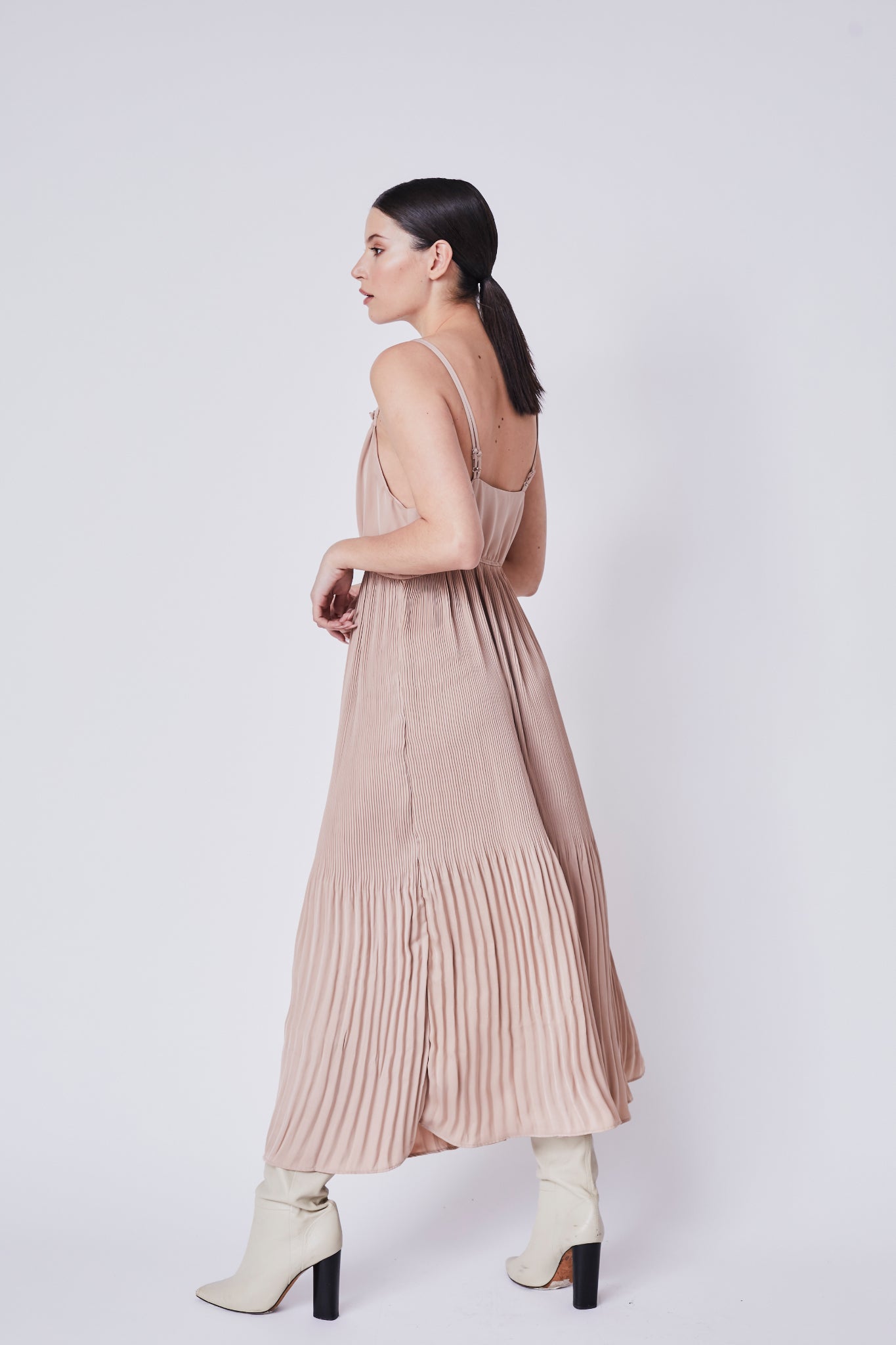 Elite Pleat Maxi Dress
