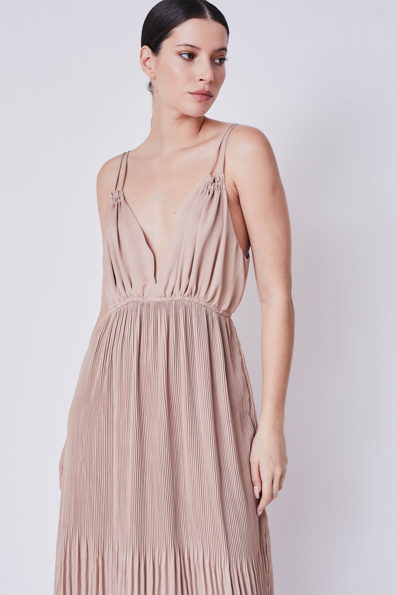 Elite Pleat Maxi Dress