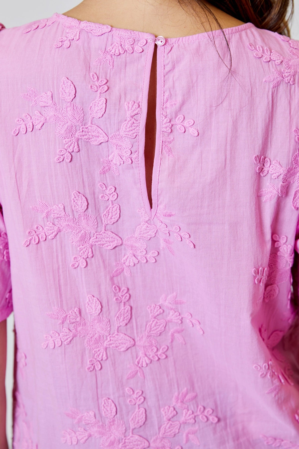 Velvet Glow Flower Applique Top