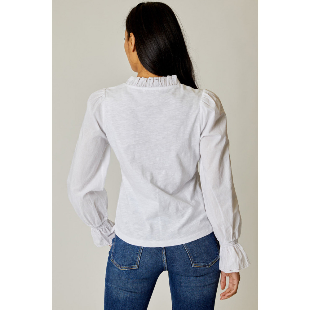 Mild Trim V Neck Top