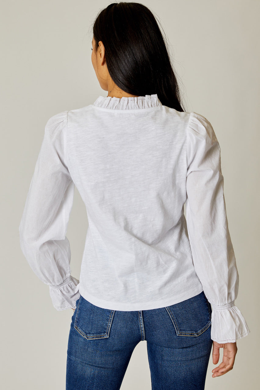 Symmetry Trim V Neck Top