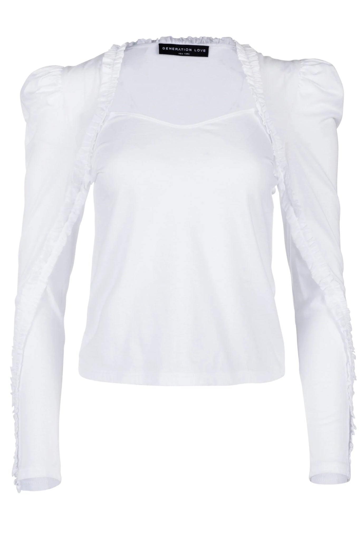 Ethereal Lumina Ruffle Trim Top