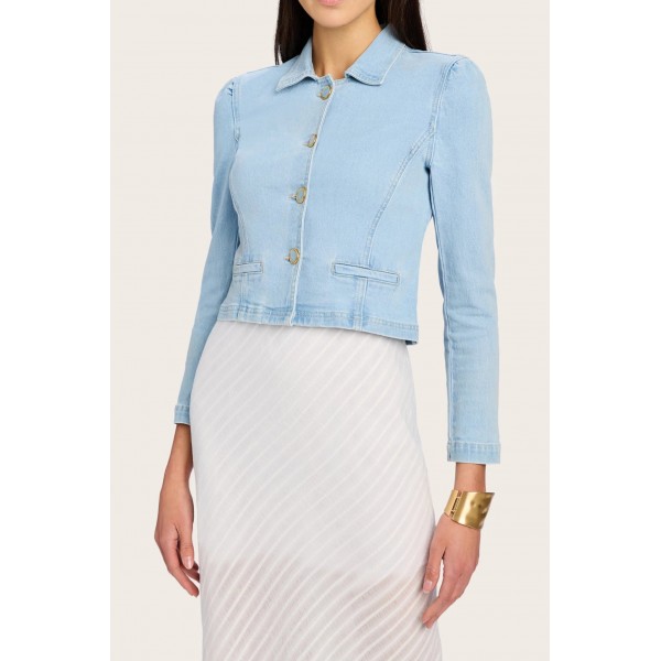 Crimson Vibe Denim Jacket