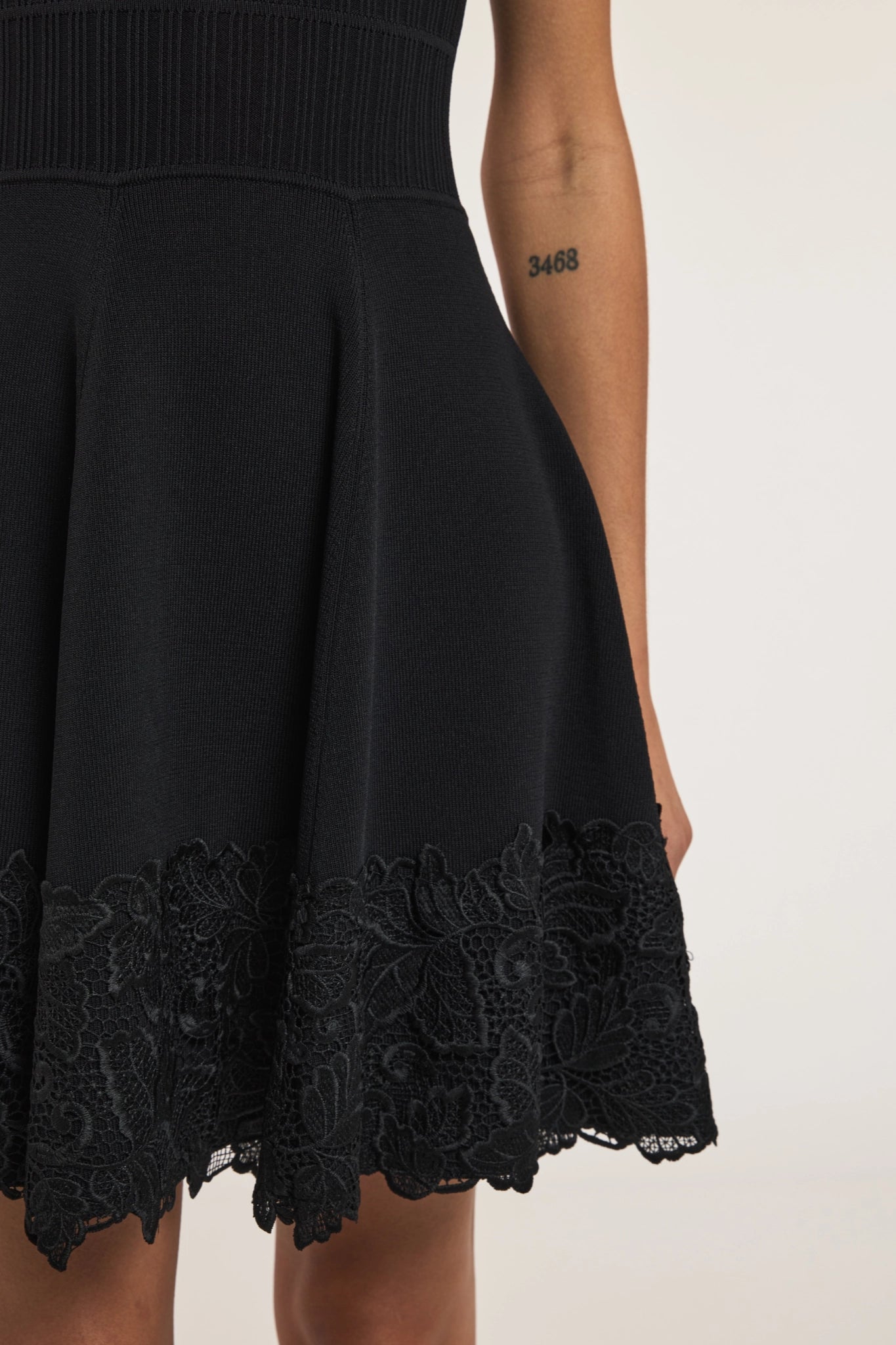 Midnight Bloom Lace Knit Dress