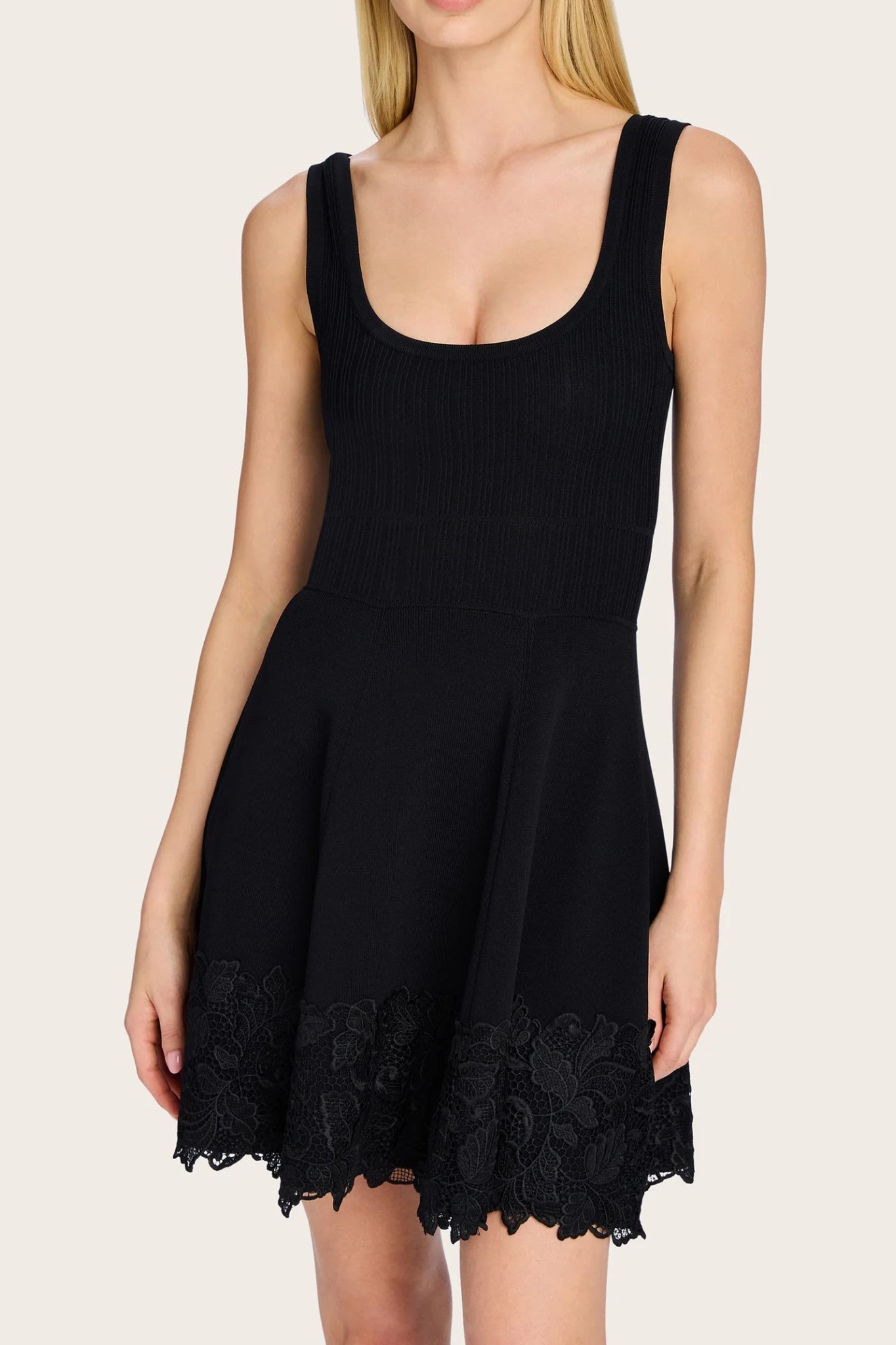 Midnight Bloom Lace Knit Dress