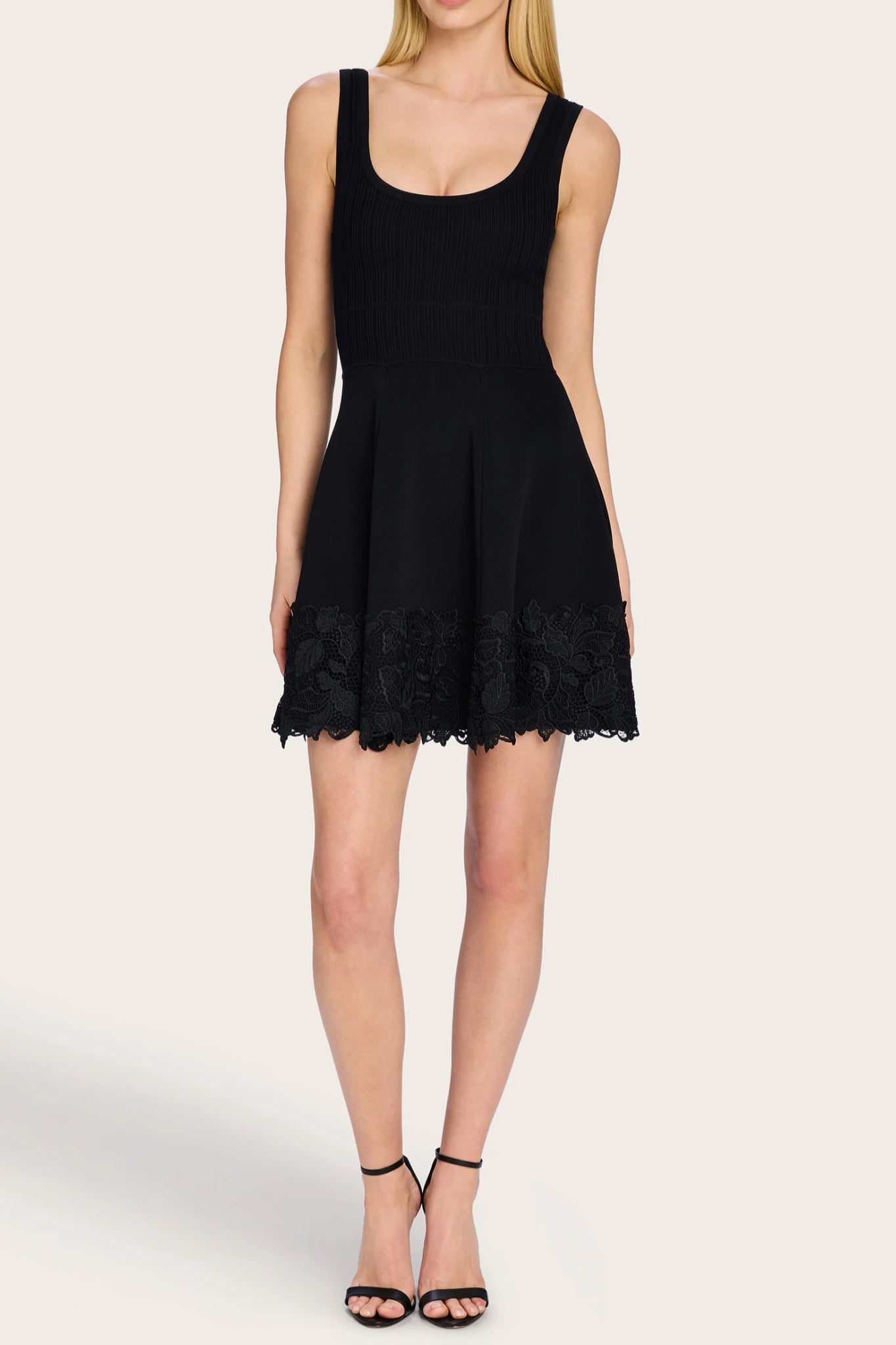 Midnight Bloom Lace Knit Dress