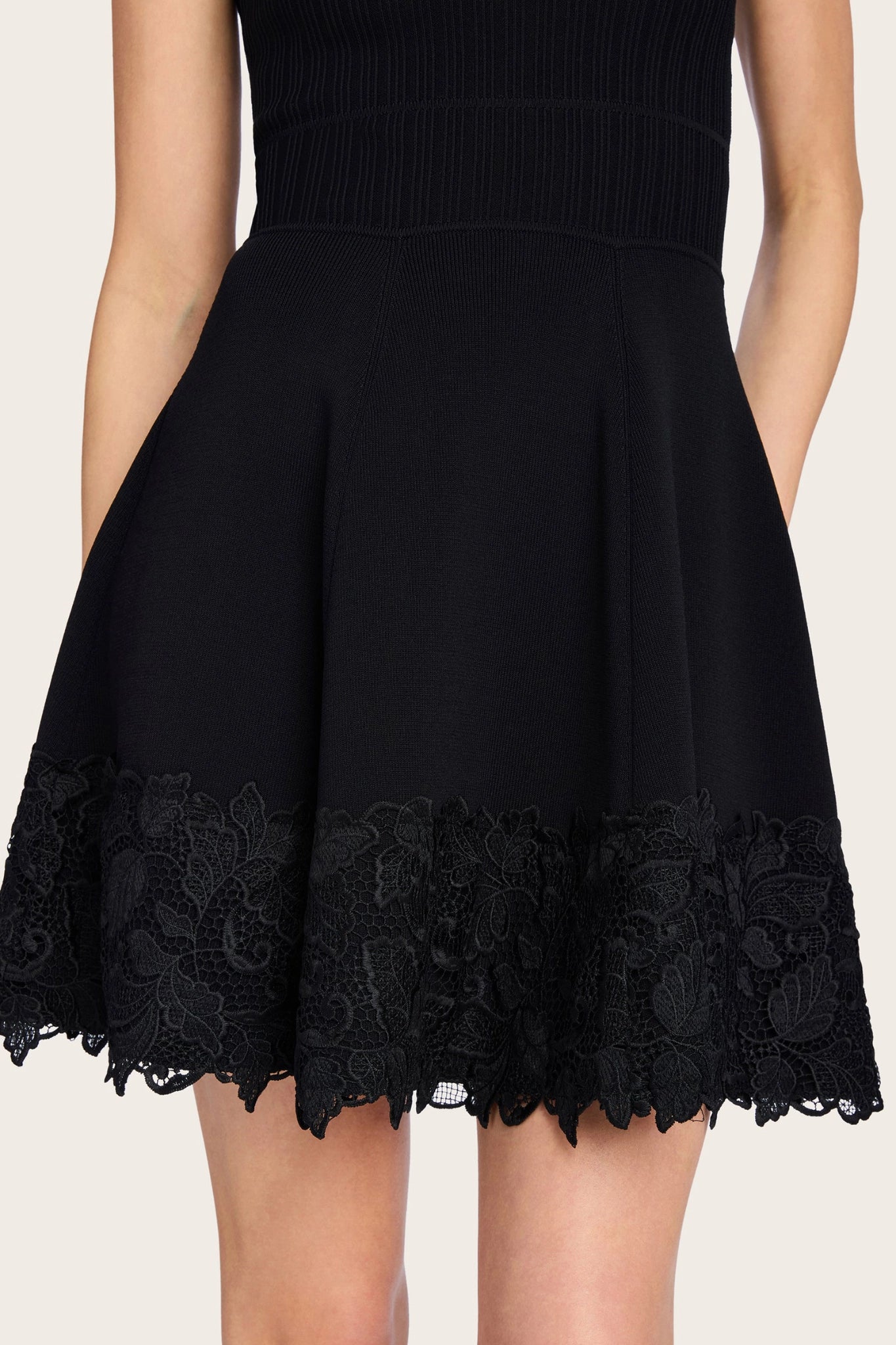 Midnight Bloom Lace Knit Dress