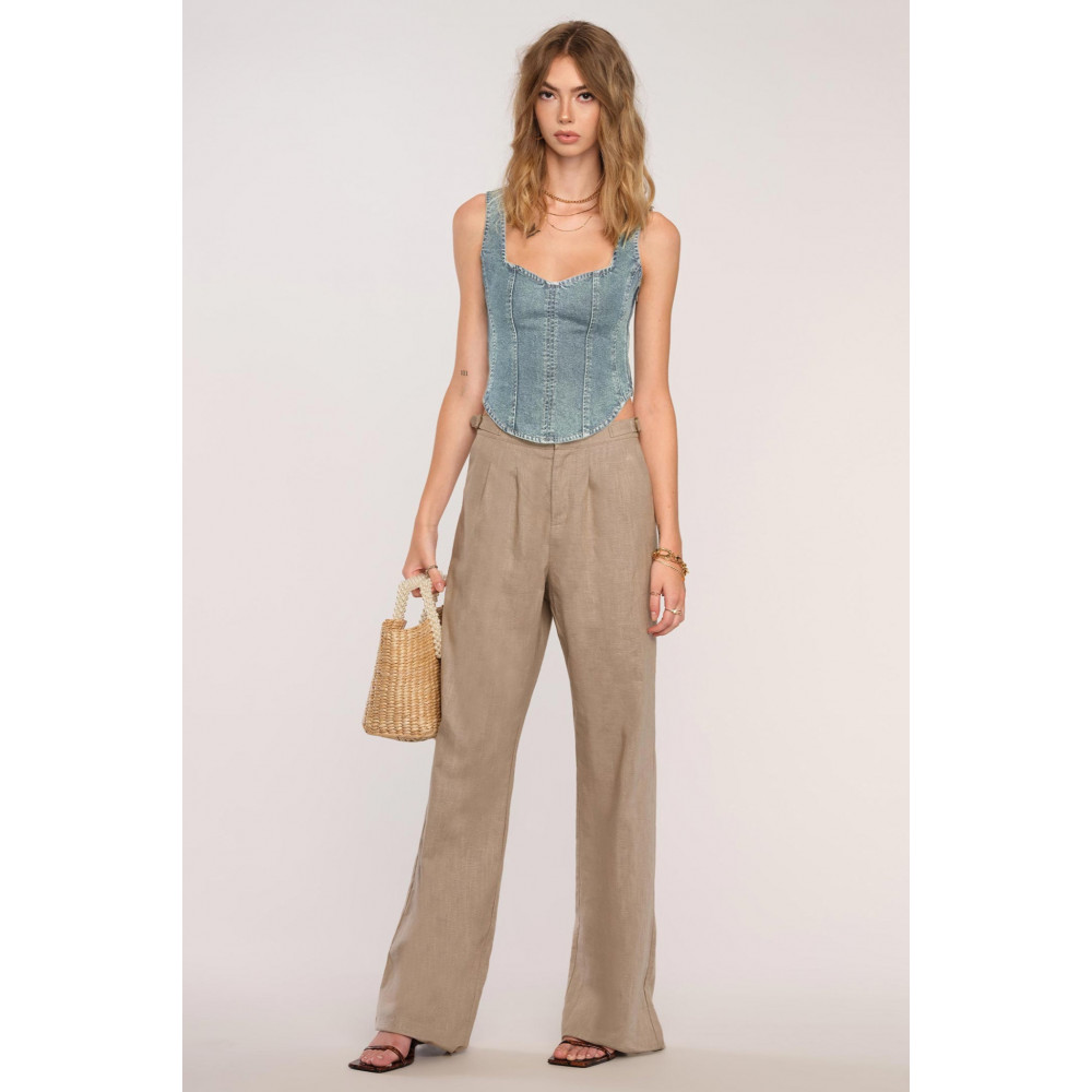 Organza Denim Top