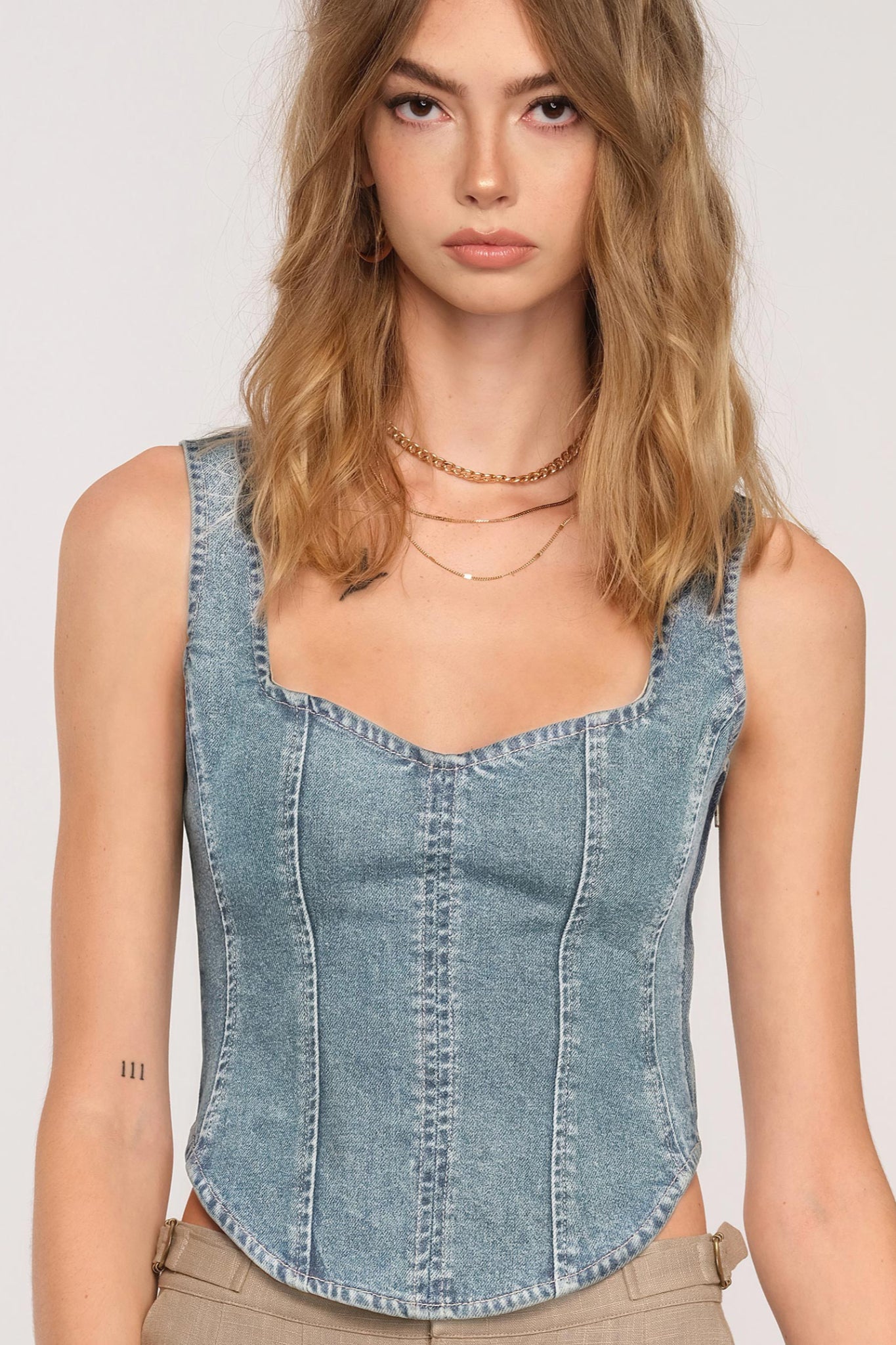 Vertex Denim Top