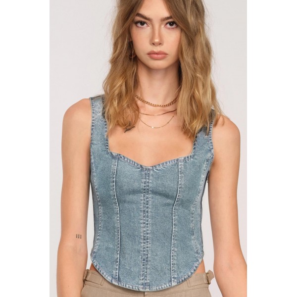 Vertex Denim Top