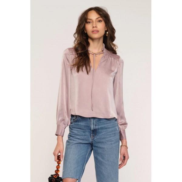 Encanto Smocked Shoulder Blouse