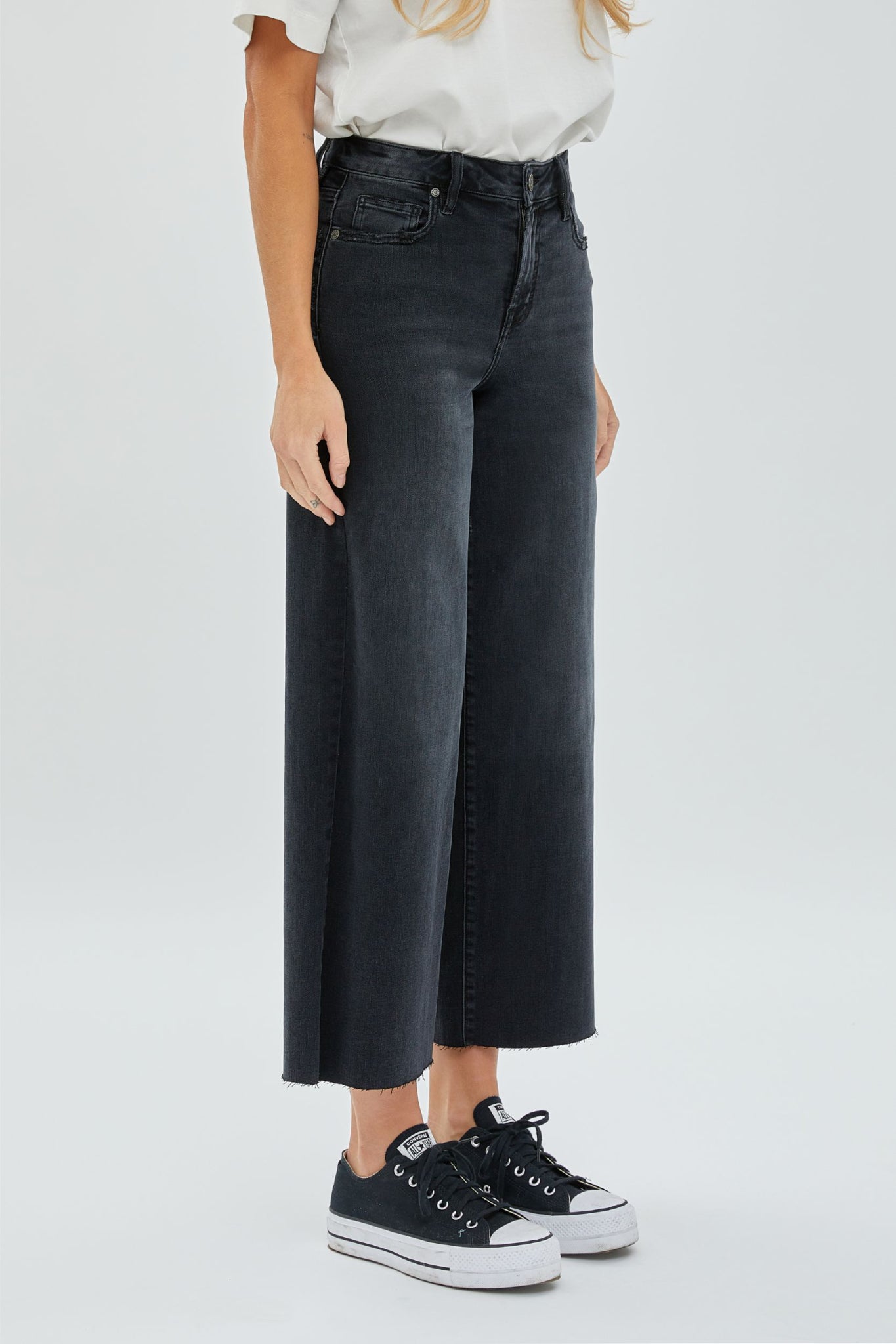 Velvet Crop Wide Leg Jean