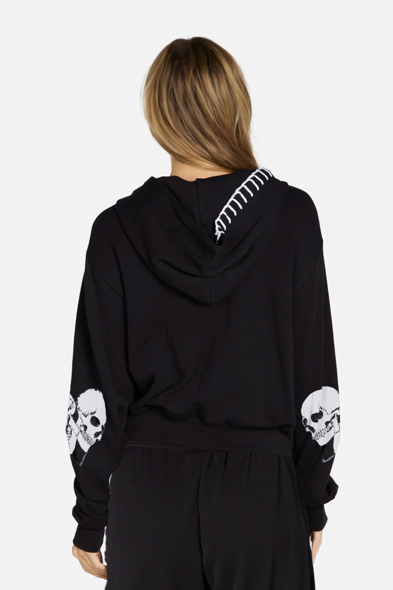 Metro Skull Heart Zip Hood