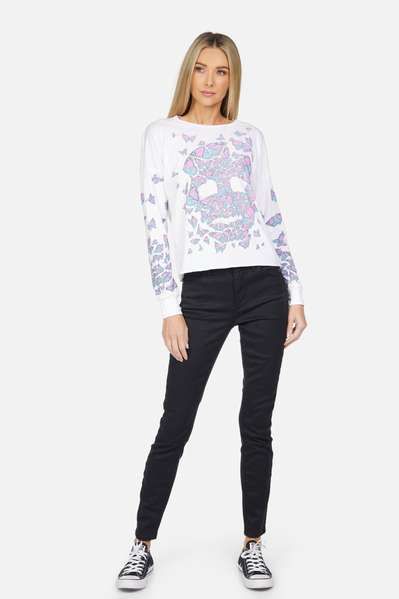 Vogue Butterfly Skull Tee