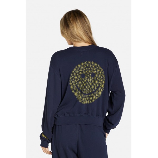 Allure Diamond Happy Face Sweat Shirt