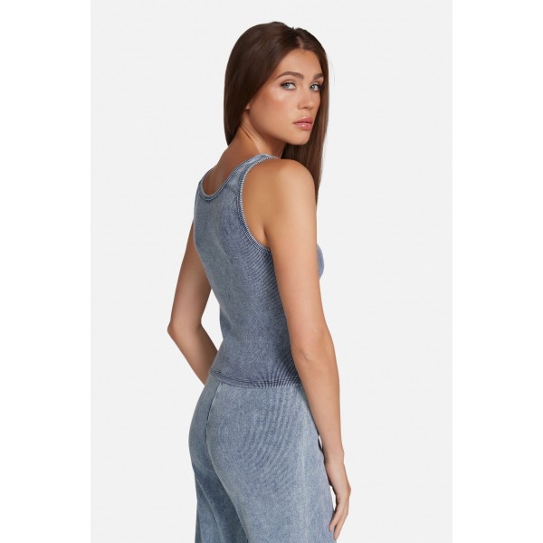 Perle Denim Wash Tank