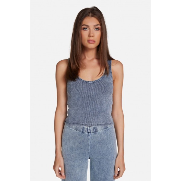 Perle Denim Wash Tank