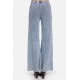 Velvet Glow Rib Denim Flare Pant