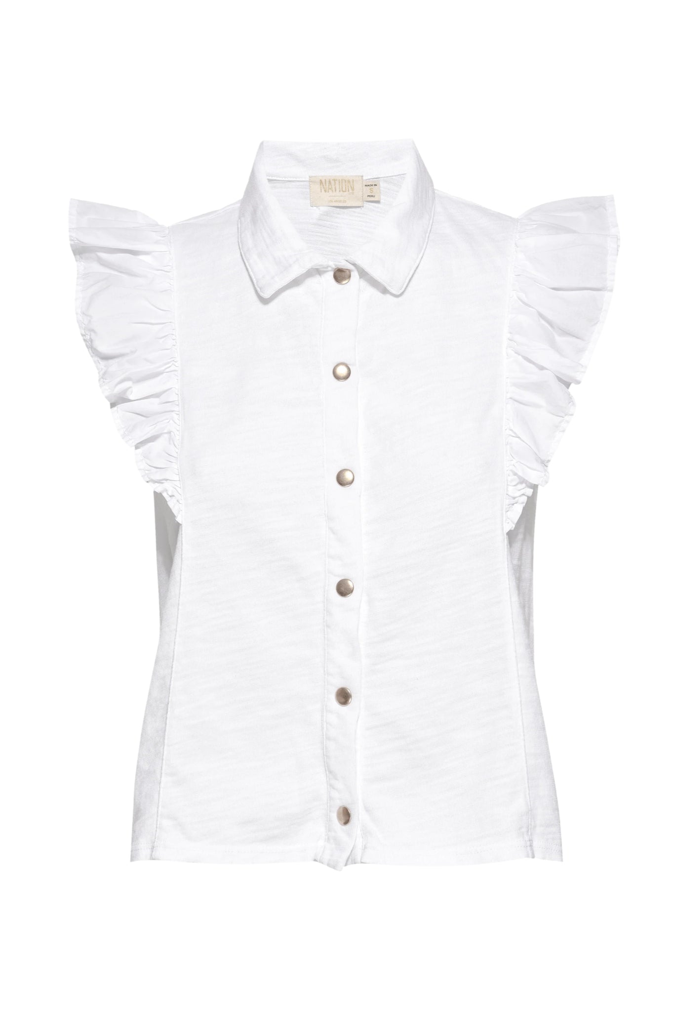 Urban Ruffle Button Top