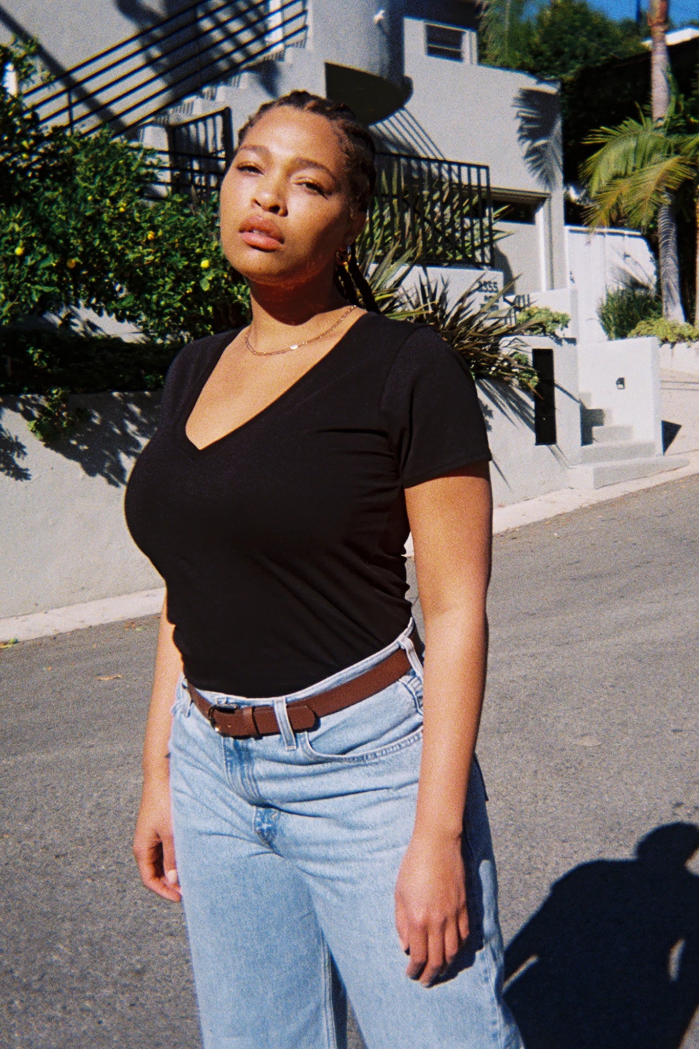 Elite Mood Slim V Neck Tee