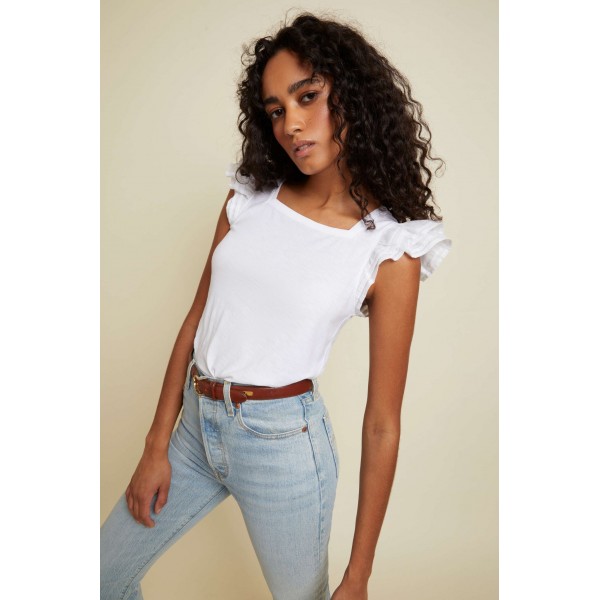 Élite Square Neck Ruffle Top