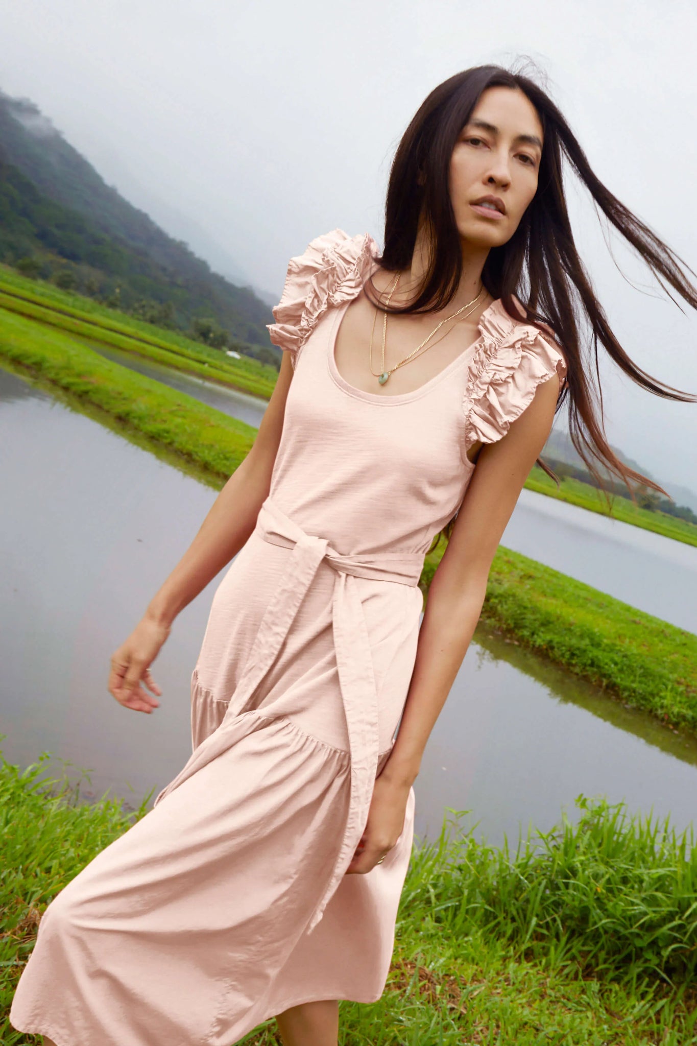 Cosmic Flow Frilly Dress