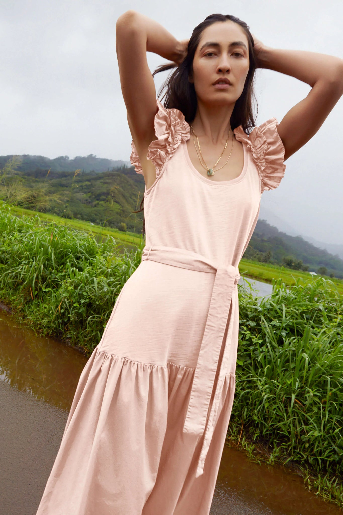 Cosmic Flow Frilly Dress