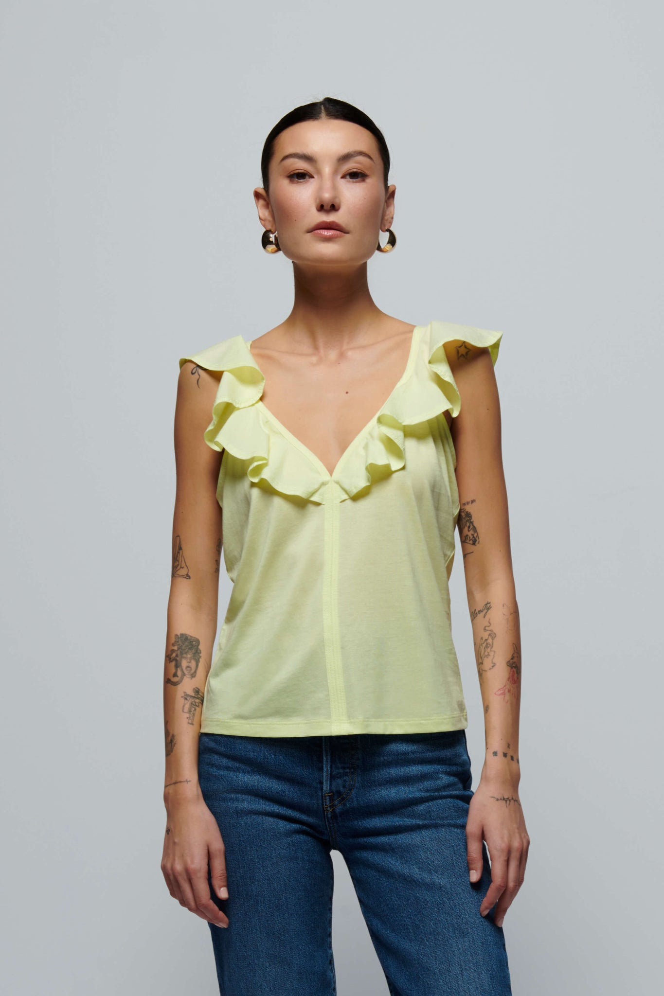 Moda Stile Ruffle Tank Top