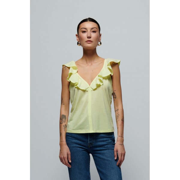 Moda Stile Ruffle Tank Top