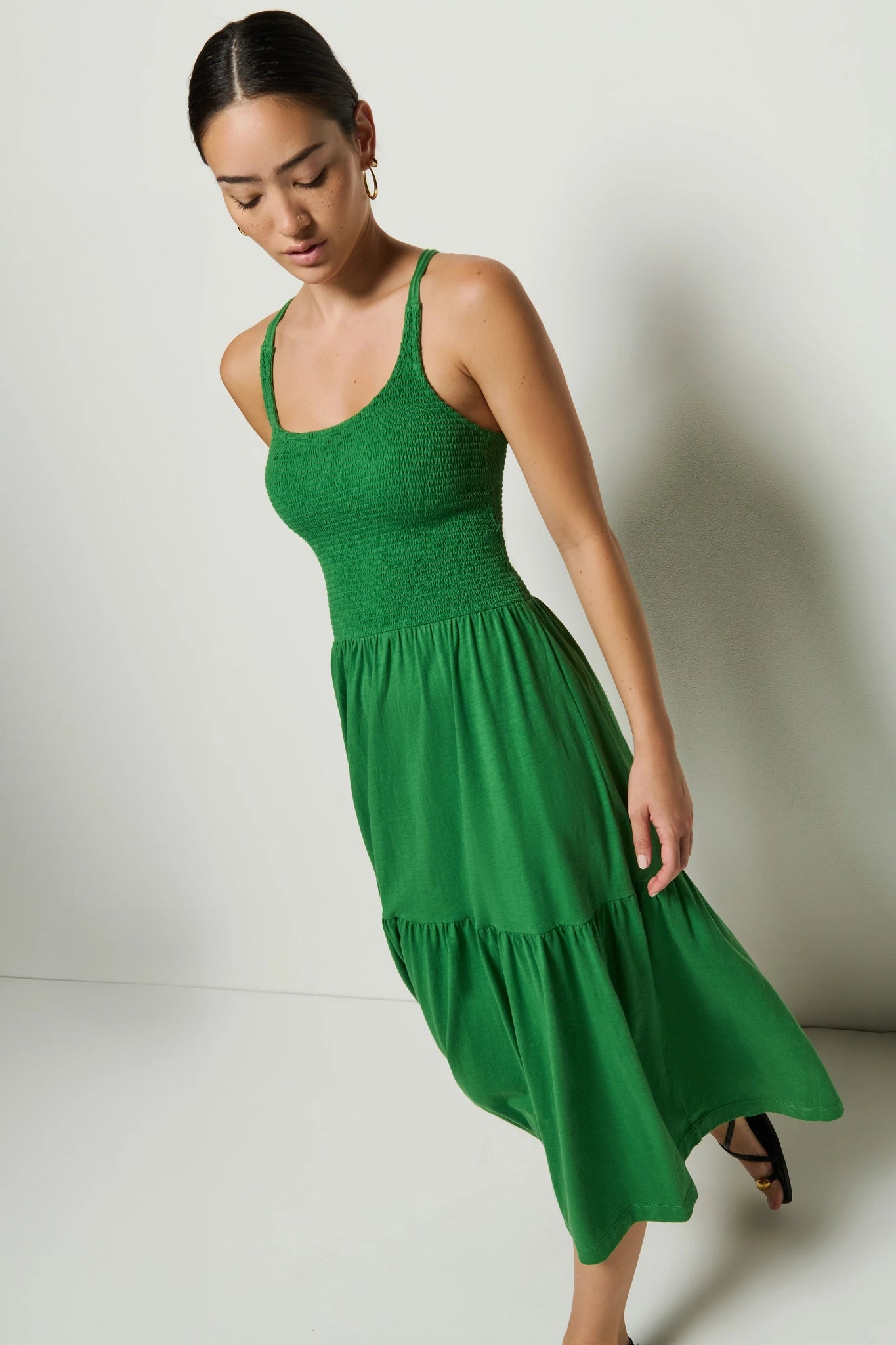 Essence Smocked Midi Dress