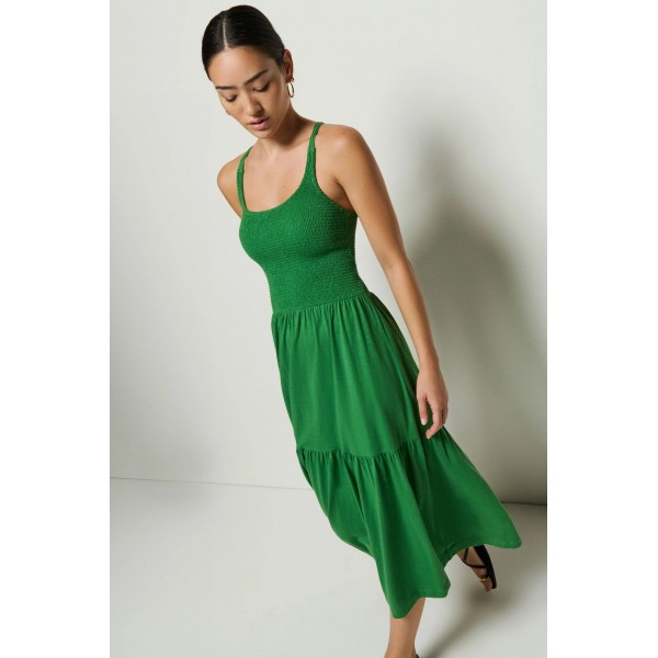 Essence Smocked Midi Dress