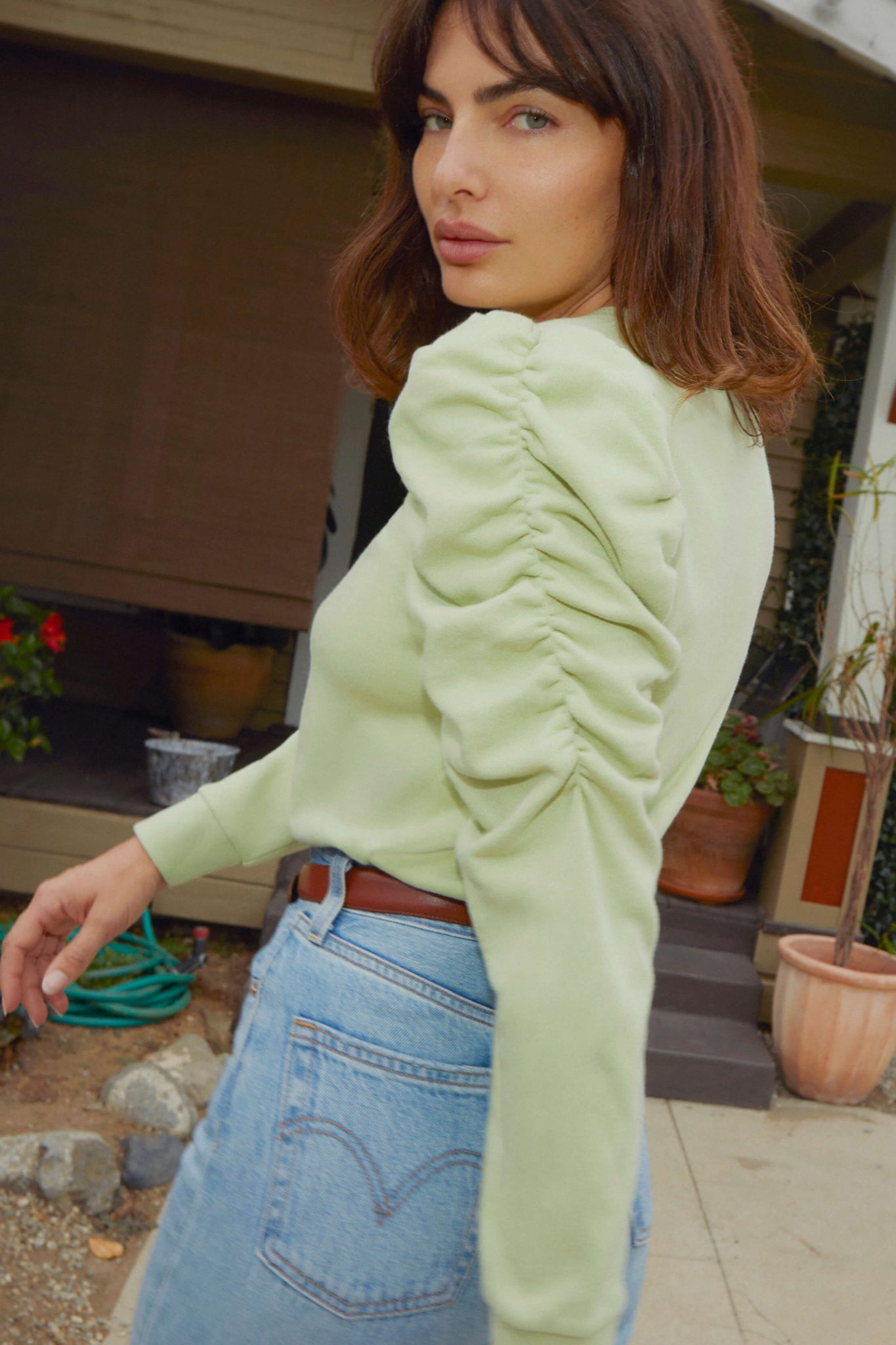 Soul Drift Gathered Sweatshirt