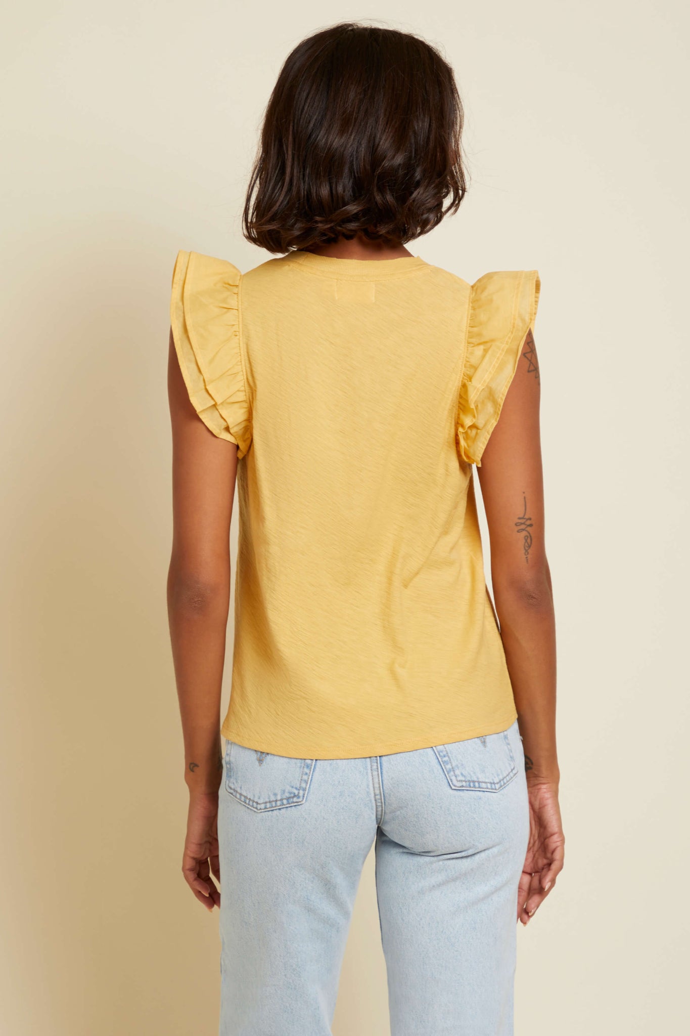 Belle Luxe Contrast Ruffle Tank