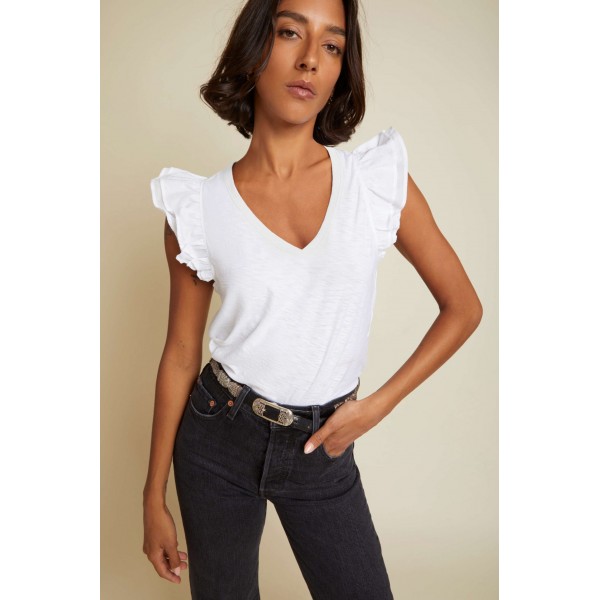 Belle Luxe Contrast Ruffle Tank